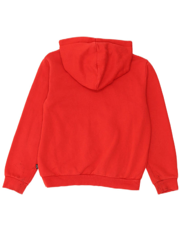 Puma Boys Graphic Hoodie Jumper 11-12 Years Red Cotton
