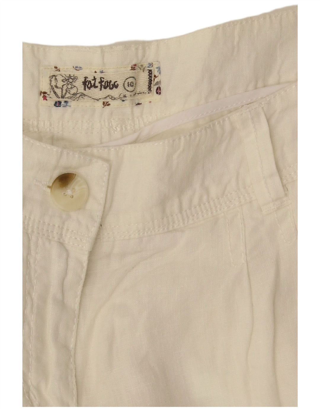 Ανδρικό παντελόνι Capri Fat Face UK 10 Small W32 L23 White
