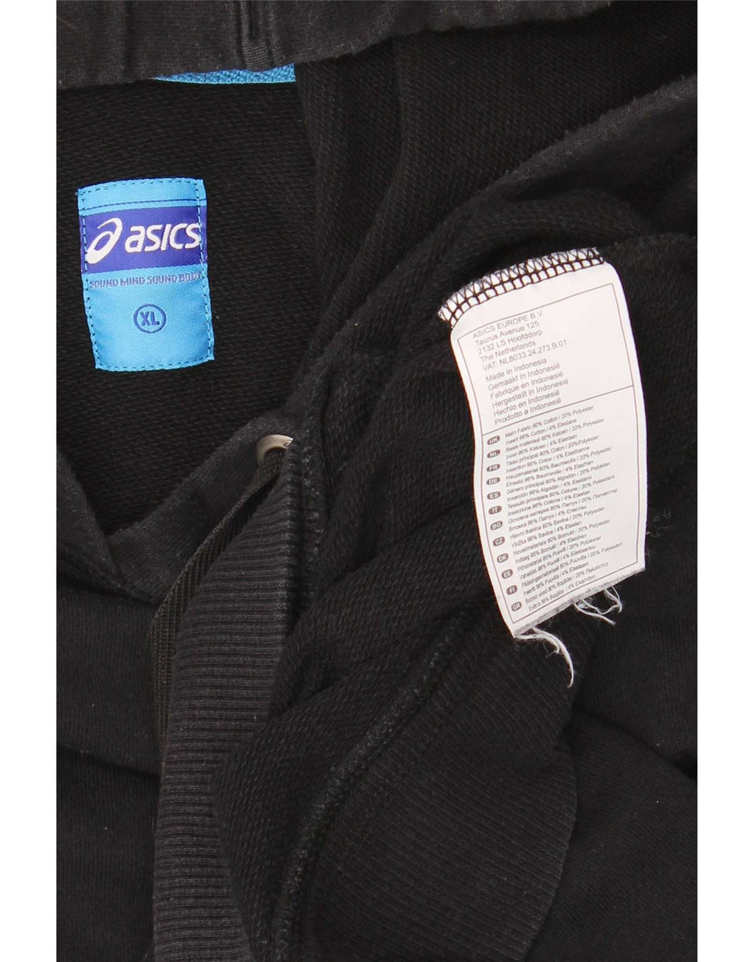Asics Ανδρικό Hoodie Jumper XL Μαύρο βαμβακερό