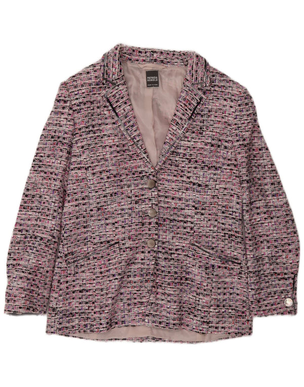 Vintage γυναικείο σακάκι με 3 κουμπιά σακάκι UK 14 Medium Pink Flecked