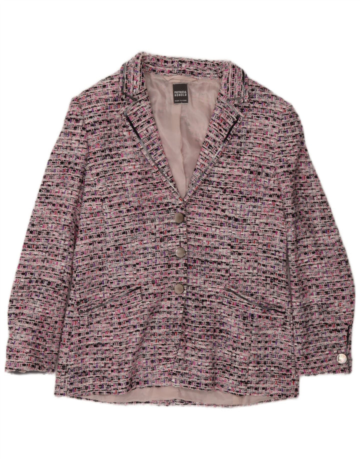 Vintage γυναικείο σακάκι με 3 κουμπιά σακάκι UK 14 Medium Pink Flecked