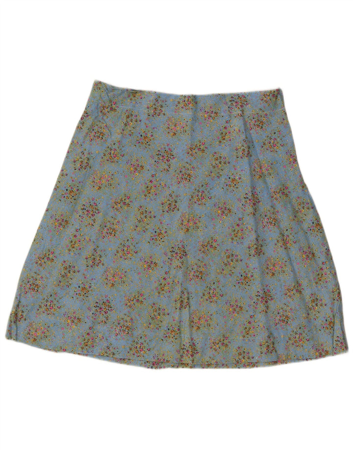 Vintage Γυναικεία Φούστα σε γραμμή Α W34 Μεγάλο Μπλε Floral