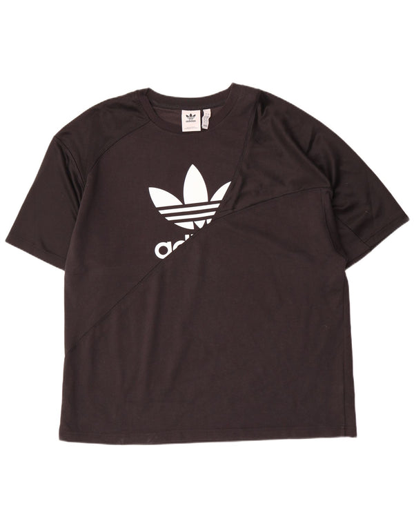 Ανδρικό γραφικό T-Shirt Adidas Top Large Μαύρο Πολυεστέρας