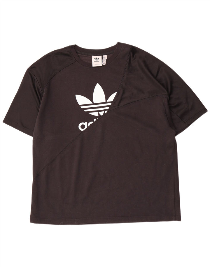 Ανδρικό γραφικό T-Shirt Adidas Top Large Μαύρο Πολυεστέρας