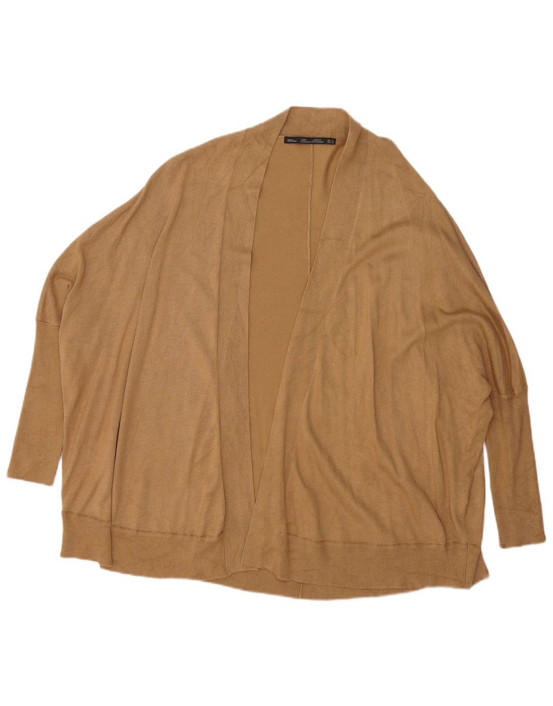 Zara Γυναικείο πουλόβερ ανοιχτό Batwing ανοιχτό UK 14 Μεσαίο καφέ