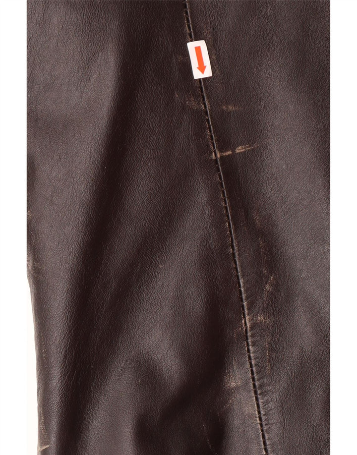 Superdry Ανδρικό Δερμάτινο Μπουφάν UK 40 Large Brown Δερμάτινο