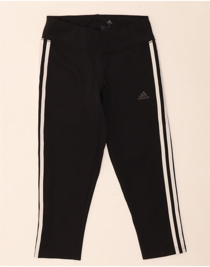 Adidas Γυναικεία κολάν Capri Climalite UK 8/10 Μικρό μαύρο πολυεστέρα