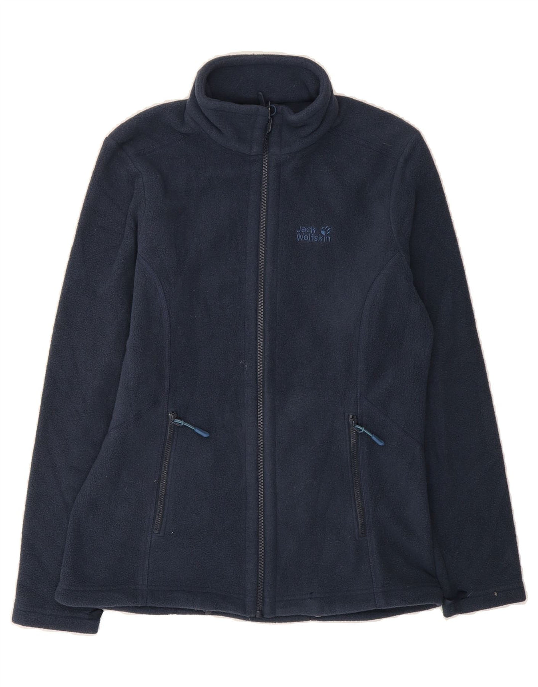 JACK WOLFSKIN Womens Fleece Jacket UK 6 XS Navy Blue Polyester Vintage Jack Wolfskin and Second-Hand Jack Wolfskin from Messina Hembry 