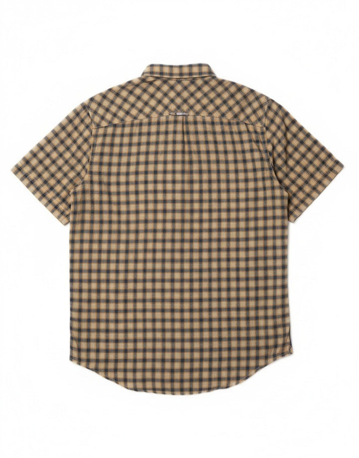 Ανδρικό κοντομάνικο πουκάμισο Timberland Earthkeepers Μικρό κίτρινο καρό