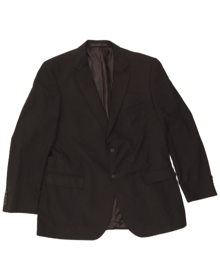 Marks & Spencer Ανδρικό σακάκι blazer 2 κουμπιών UK 44 XL μαύρο πολυεστέρα