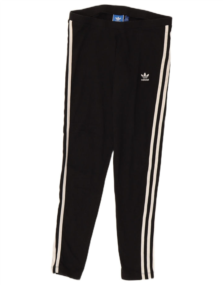Γυναικείο κολάν Adidas UK 14 Μεσαίο μαύρο βαμβακερό