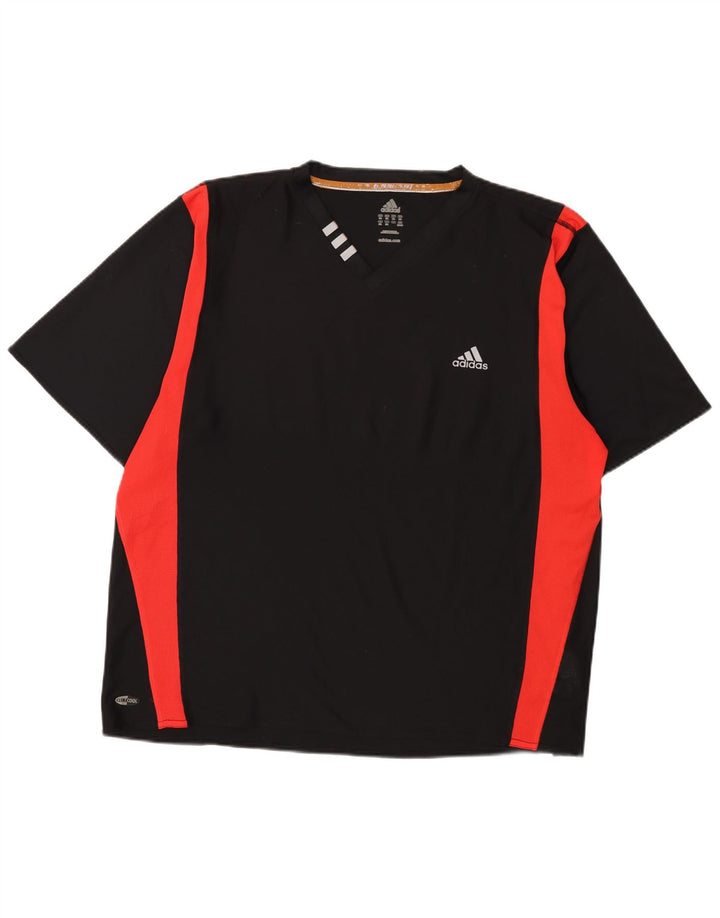 Ανδρικό T-Shirt Climacool ADIDAS Top 2XL μαύρο χρώμα πολυεστέρα