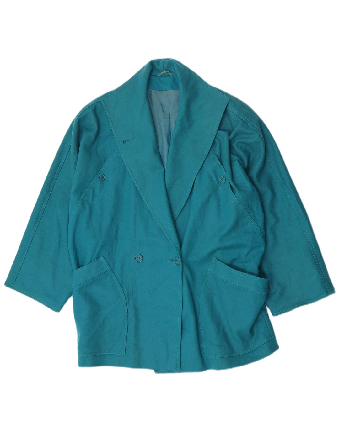Marella Γυναικείο σακάκι blazer 2 κουμπιών UK 10 Small Turquoise Classic