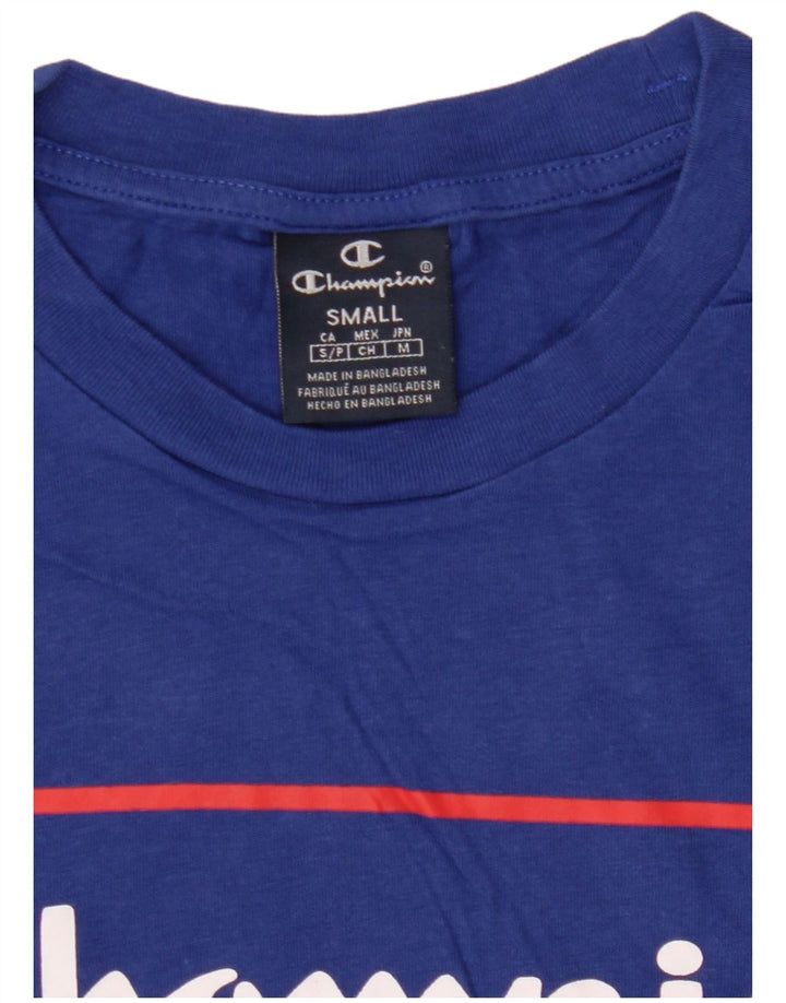Ανδρικό γραφικό T-shirt Champion Top Small Navy Blue