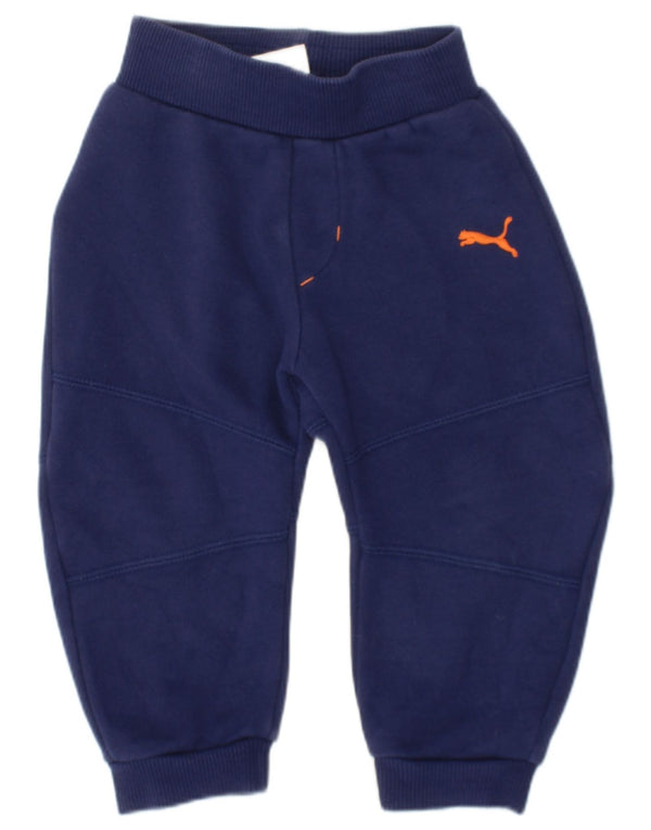 PUMA Baby Boys Joggers Tracksuit Trousers 9-12 Months Navy Blue Cotton