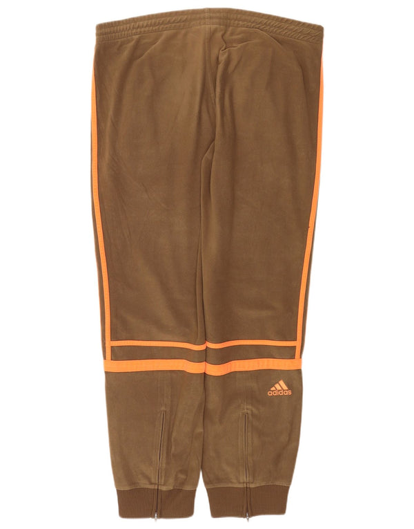 Adidas Γυναικεία φόρμα Fleece Παντελόνια Joggers UK 16 Large Beige Polyester