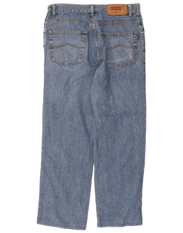 Casucci Mens Straight Jeans W32 L28 Blue Cotton