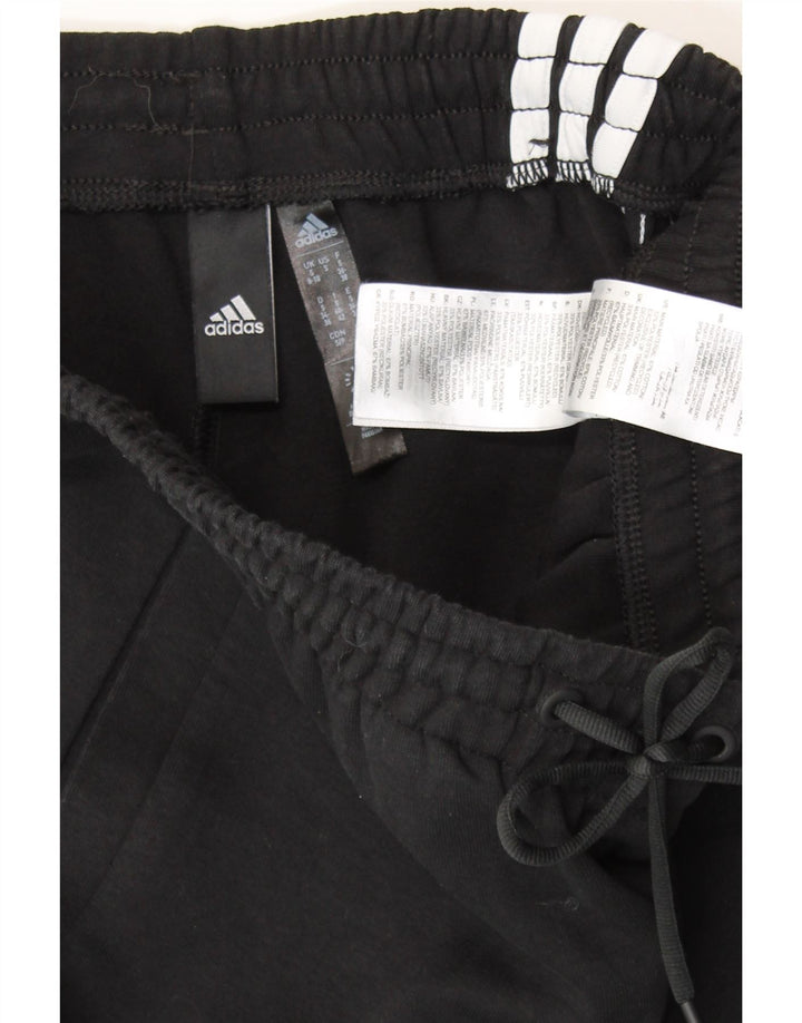 Γυναικεία αθλητική φόρμα ADIDAS Παντελόνι Joggers UK 8/10 Μικρό μαύρο βαμβακερό