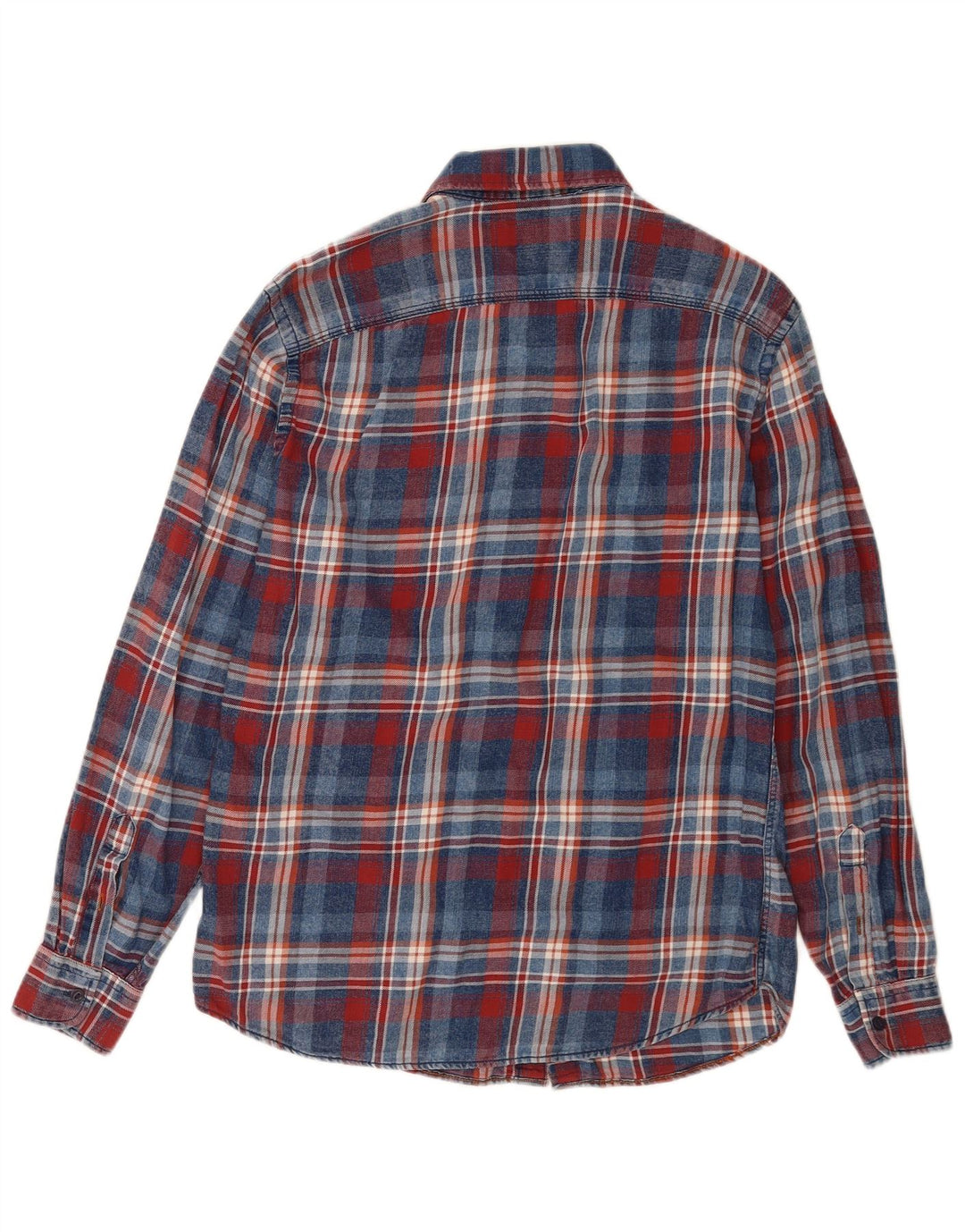Jack & Jones Ανδρικό τζιν πουκάμισο με μεσαίο μπλε ναυτικό καρό βαμβακερό