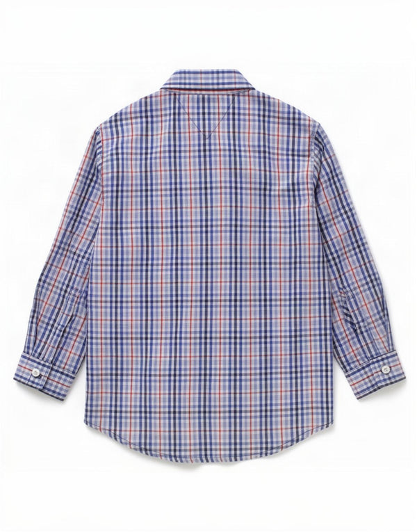 Βρεφικό πουκάμισο Tommy Hilfiger Boys 18-24 Months Blue Gingham Cotton