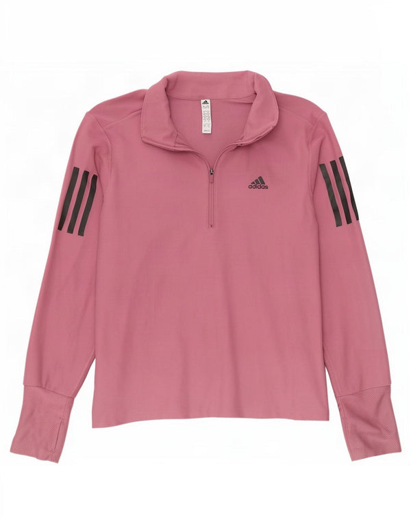 Adidas γυναικεία φόρμα πουλόβερ με φερμουάρ Aeroready Top UK 4/6 XS Pink