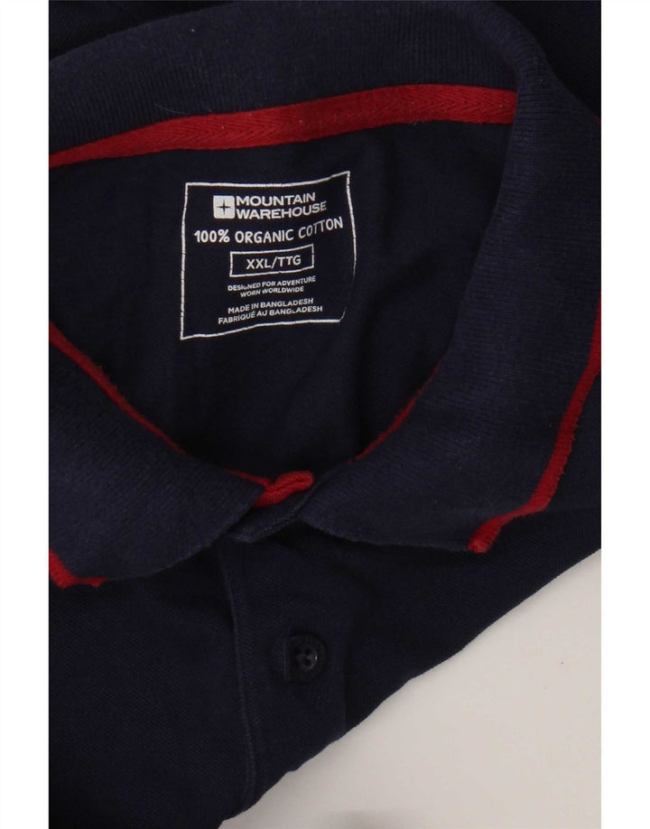 Mountain Warehouse Ανδρικό Πόλο Μπλουζάκι 2XL Navy Blue Cotton