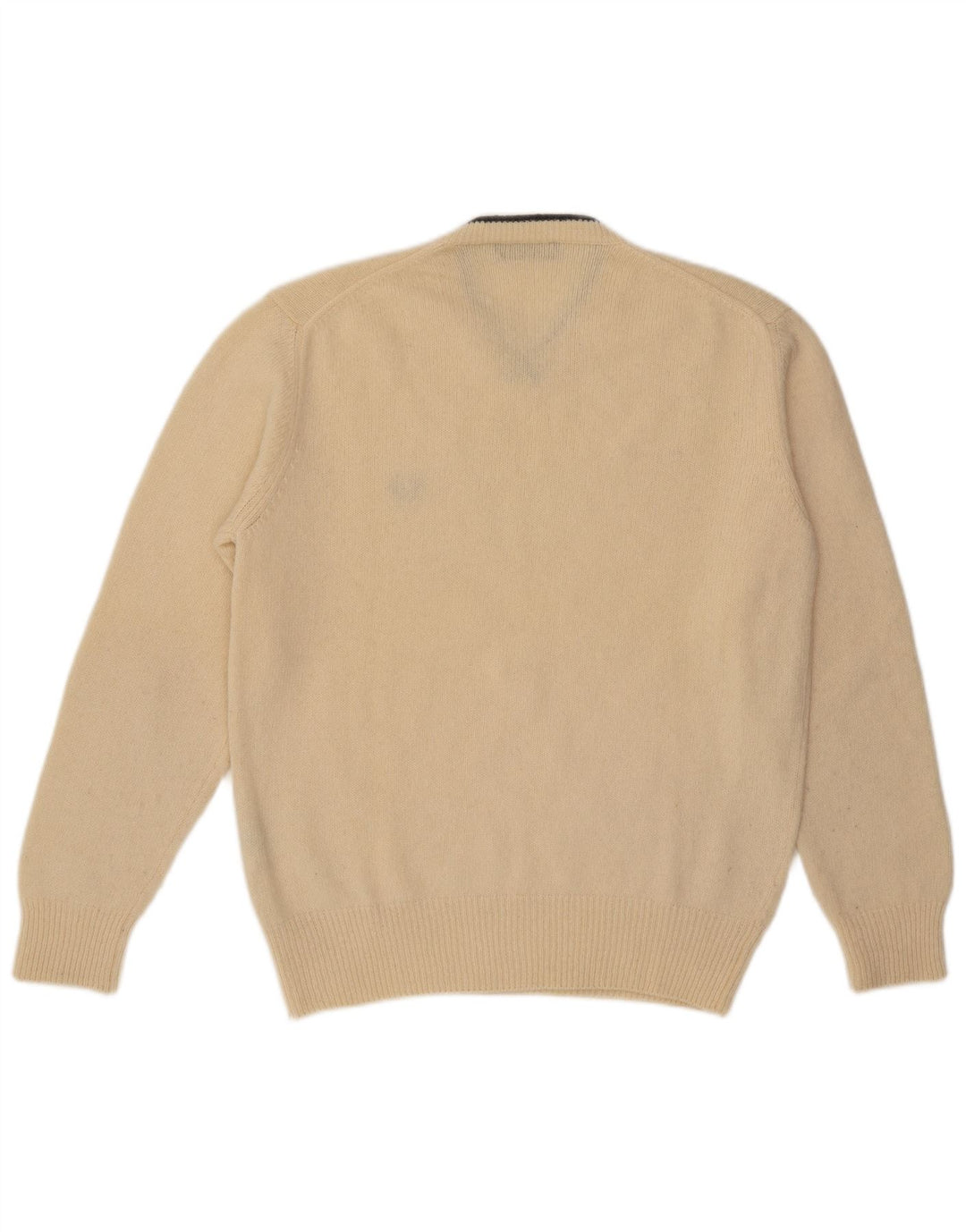 Fred Perry Ανδρικό πουλόβερ με λαιμόκοψη με λαιμόκοψη σε μεγάλο μπεζ μαλλί