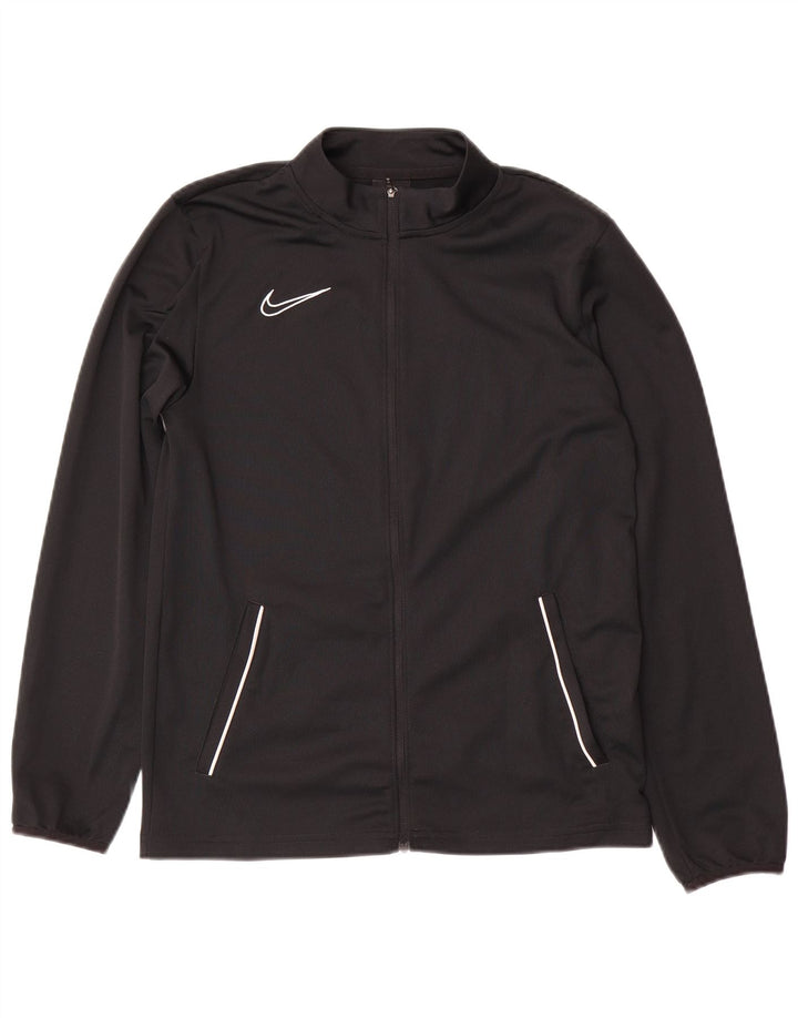 Μπουφάν NIKE Boys Dri Fit αθλητική φόρμα 13-14 ετών XL μαύρο πολυεστέρα