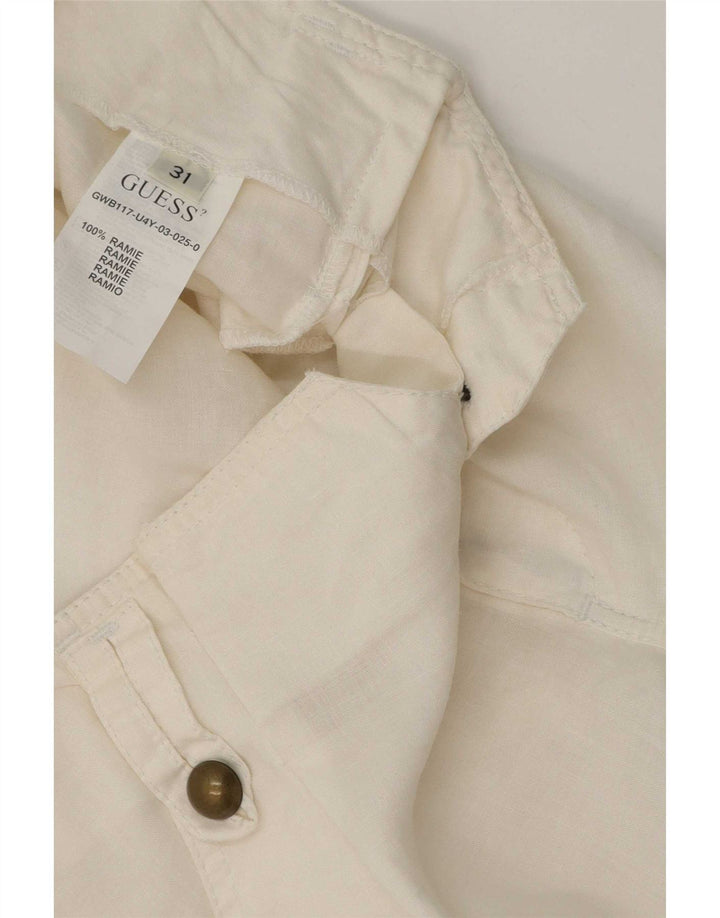 Γυναικείο Casual σορτς Guess W31 Medium White Ramie