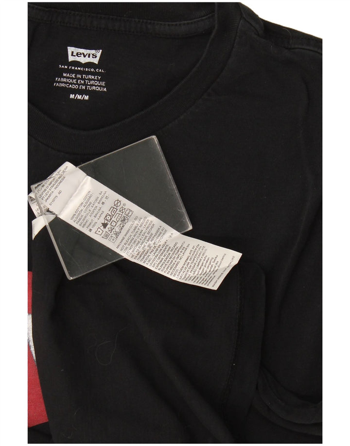 Ανδρικό γραφικό T-Shirt Levi's Top Μεσαίο μαύρο βαμβακερό