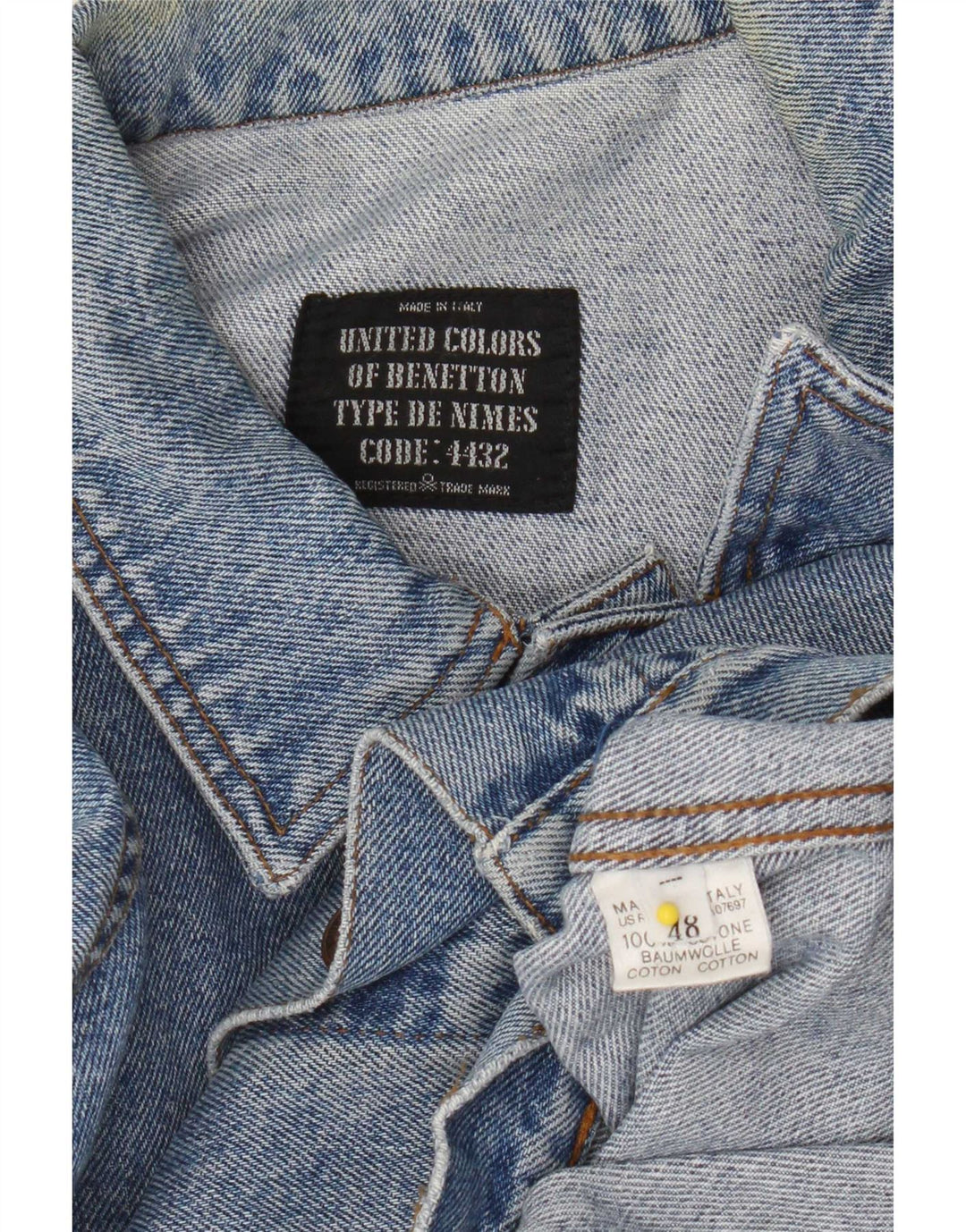 Ανδρικό Τζιν Μπουφάν Benetton IT 48 Μεσαίο Μπλε Βαμβακερό