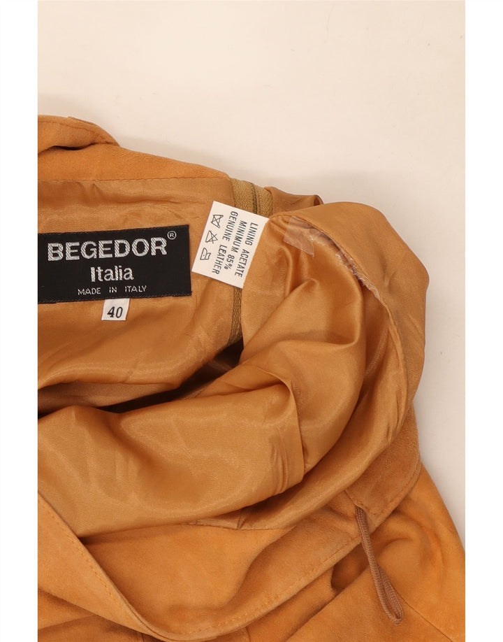 Begedor Γυναικεία Suede Φούστα IT 40 Small W26 Καφέ Δερμάτινη