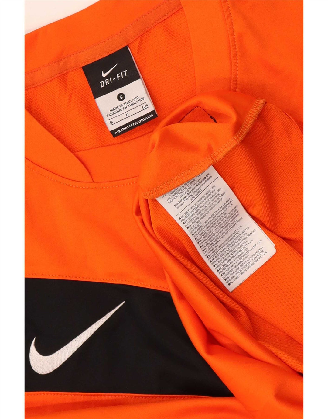 Ανδρικό γραφικό μπλουζάκι Nike Dri Fit, μικρό πορτοκαλί, πολυεστέρας