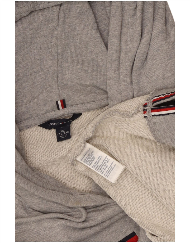 Tommy Hilfiger Ανδρικό γραφικό κουκούλα Jumper 2XL Γκρι βαμβακερό