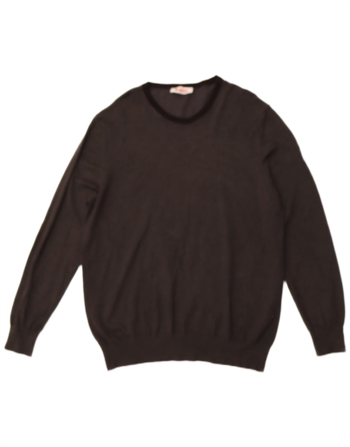 INVICTA Womens Crop Crew Neck Jumper Sweater 2XL Black Viscose