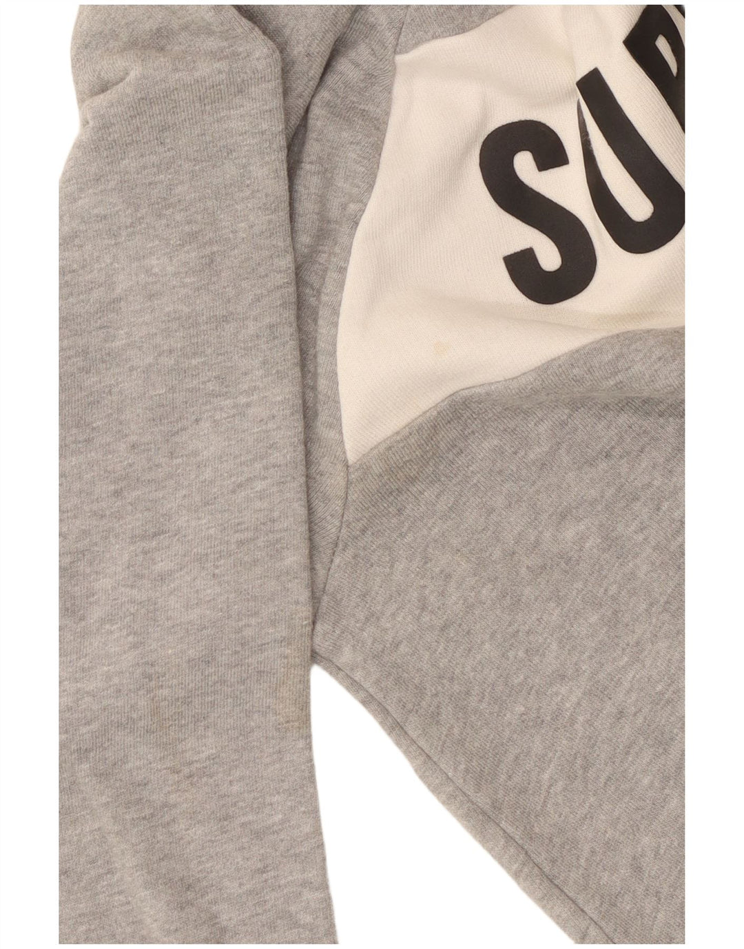 Γυναικεία φούτερ Superdry Crop Graphic Jumper UK 14 Medium Grey Cotton