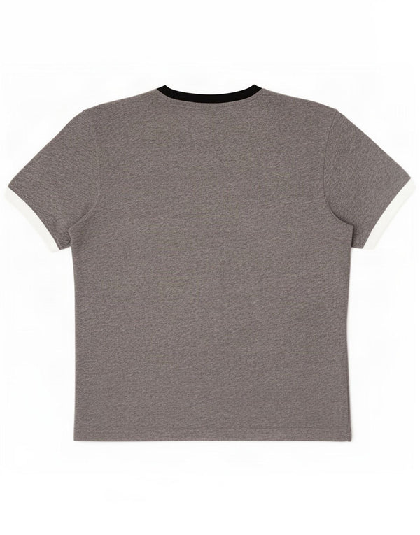 Ανδρικό γραφικό T-Shirt Champion Top Large Grey Colourblock Βαμβακερό
