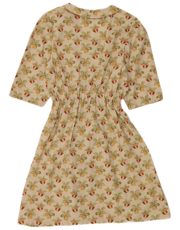 Masha Maria Γυναικείο Φόρεμα A-Line UK 14 Medium Beige Floral