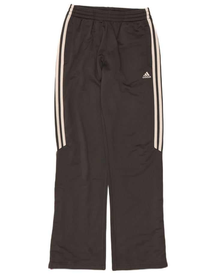 ADIDAS Boys Tracksuit Trousers 13-14 Years Grey Polyester