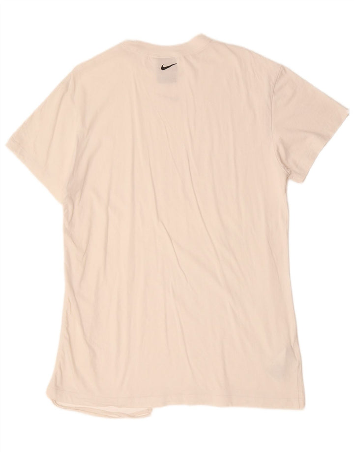 Γυναικείο μπλουζάκι NIKE Loose Fit Top UK 14 Μεσαίο λευκό βαμβακερό