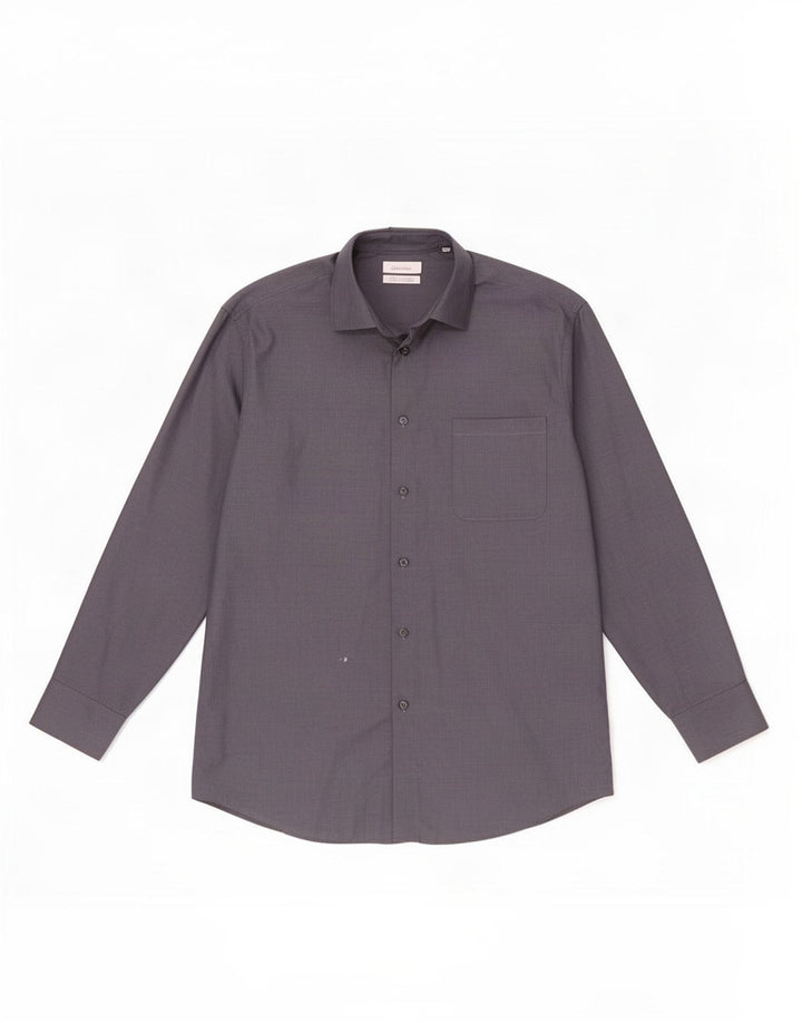 Ανδρικό πουκάμισο Calvin Klein Regular Fit Size 16 Large Grey