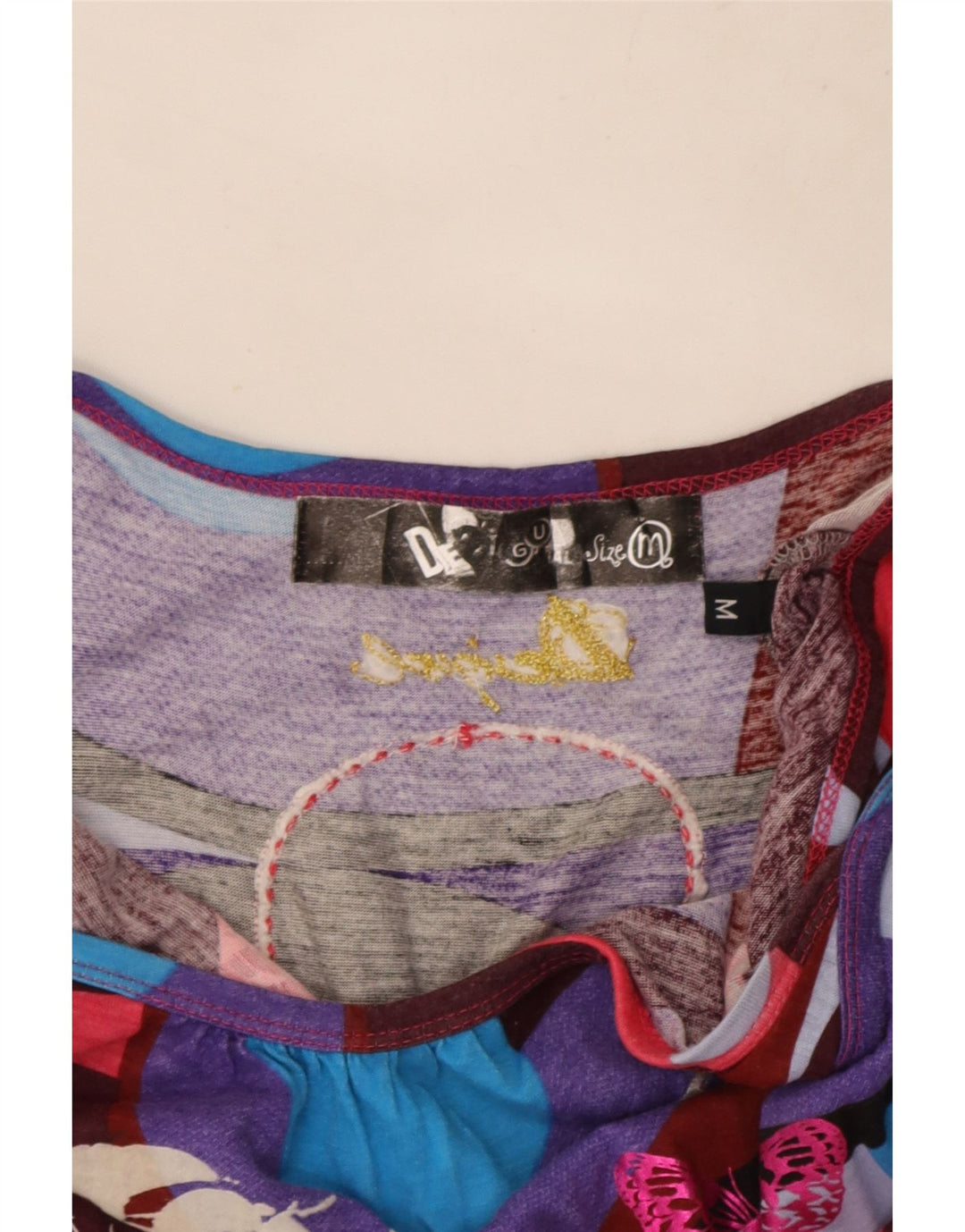 Desigual Womens Graphic Cami Top UK 12 Medium πολύχρωμη πεταλούδα
