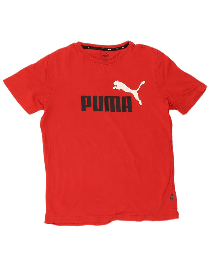 Ανδρικό γραφικό μπλουζάκι Puma, μεσαίο κόκκινο βαμβακερό