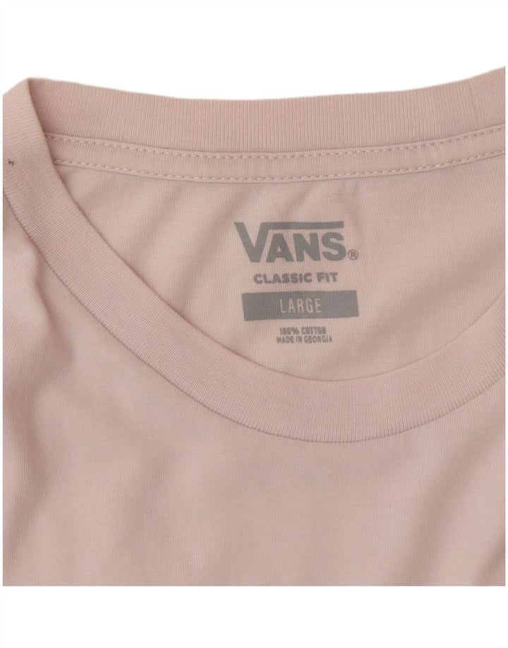 Ανδρικό T-Shirt Vans Classic Fit Top μεγάλο ροζ βαμβακερό
