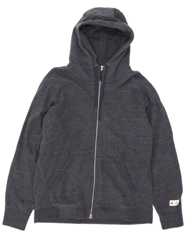 Ανδρικό πουλόβερ με κουκούλα με φερμουάρ Adidas XL, βαμβακερό μπλε ναυτικό