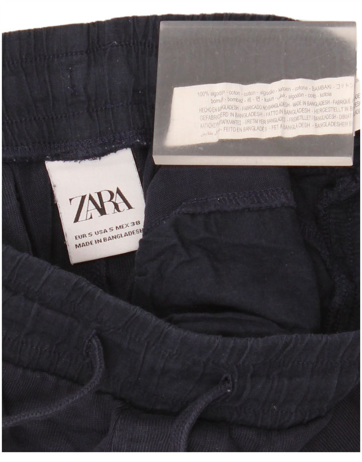 Zara Ανδρική φόρμα Cargo Παντελόνι Joggers Small Navy Blue Cotton