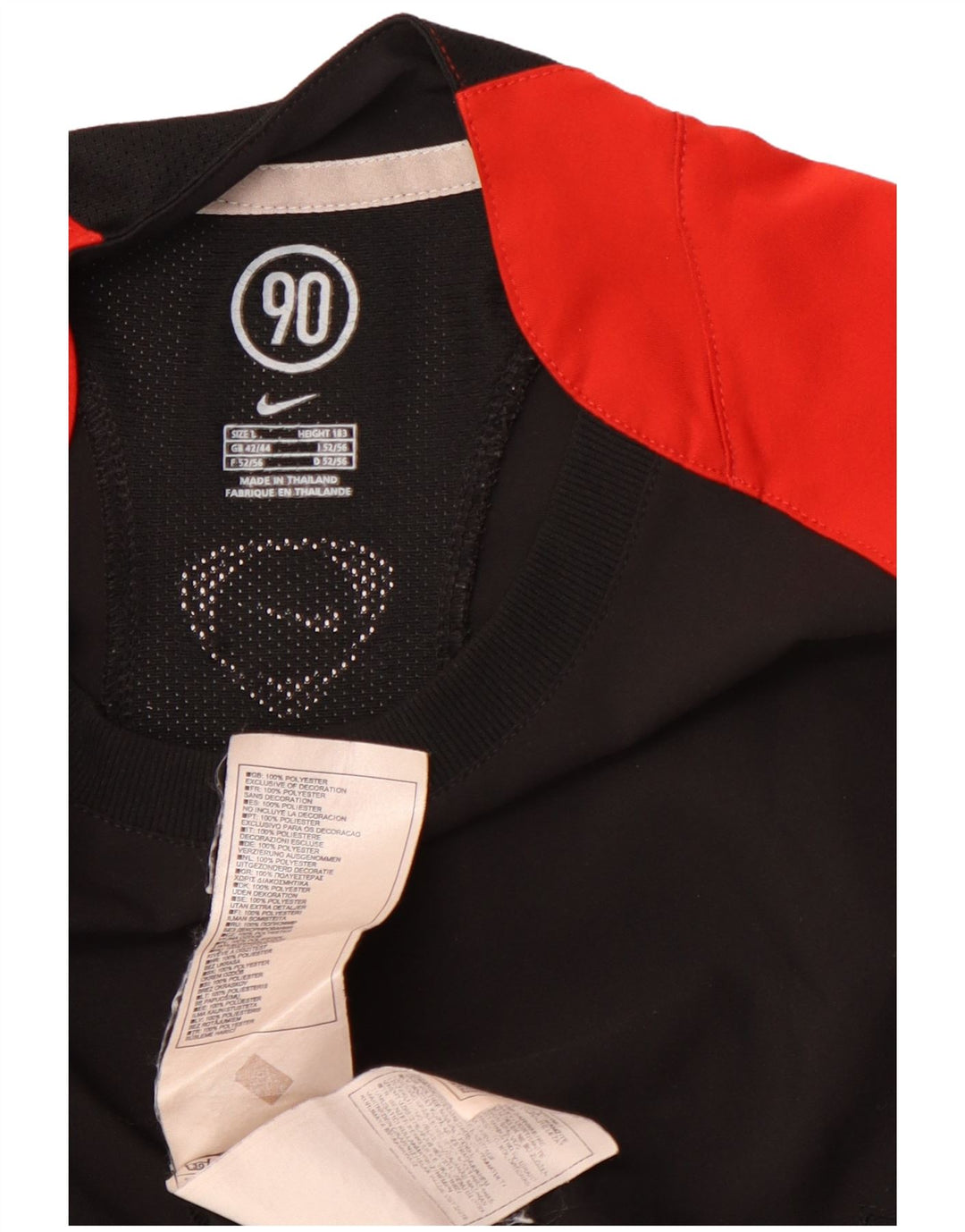 Ανδρικό μπλουζάκι NIKE Dri Fit Top UK 42/44 Large Black Colorblock Πολυεστέρας