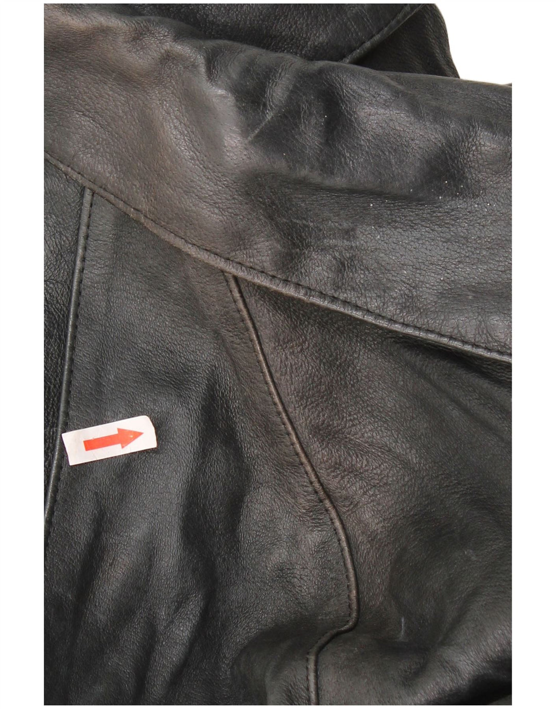 Vintage Γυναικείο Oversized Διπλό Μπουφάν IT 42 Μεσαίο Μαύρο Δερμάτινο