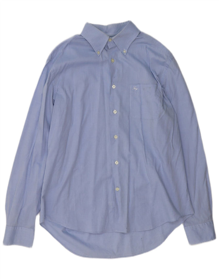 Ανδρικό πουκάμισο Fay Size 44 17 1/2 XL Blue Cotton