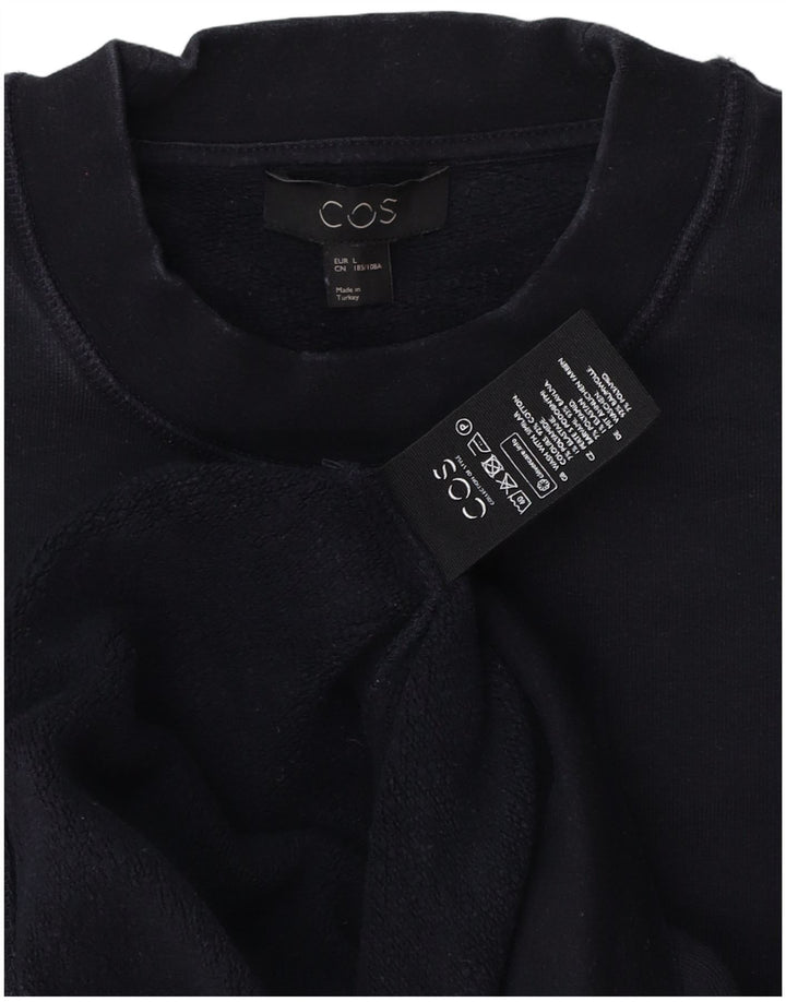 Ανδρική φούτερ COS Jumper Large Navy Blue Cotton